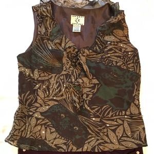 Ice silk camo print with sequins